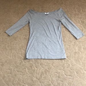 Grey off the shoulder top